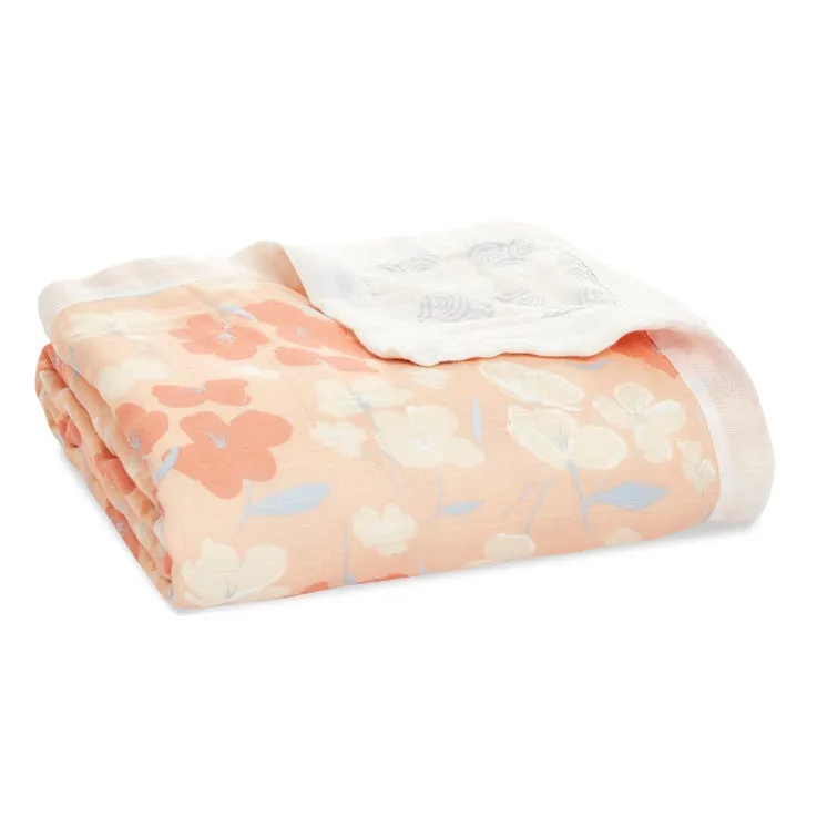 aden   anais Koi Pond Cherry Blossoms silky soft bamboo muslin dream blanket