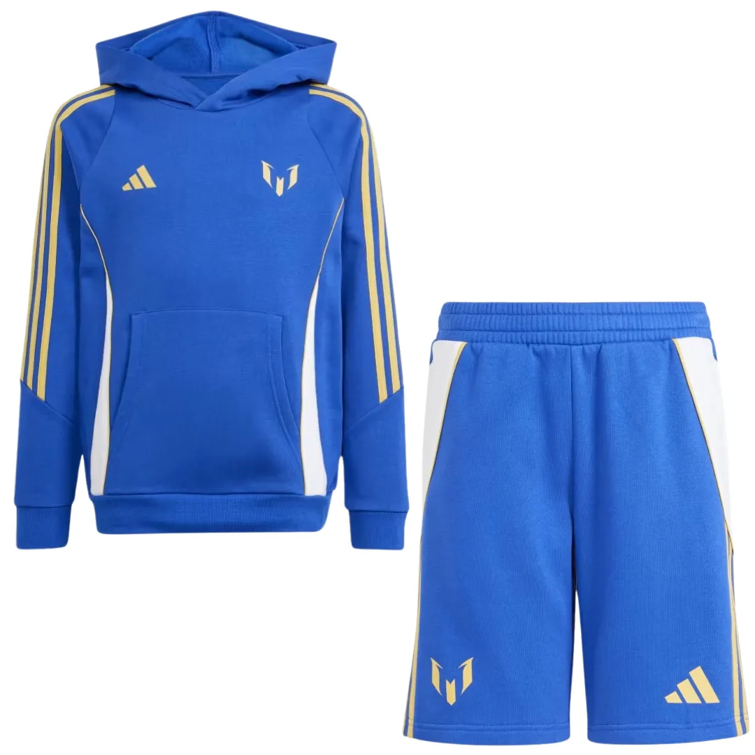 Adidas Youth Messi Hoody Semi Lucid Blue/White