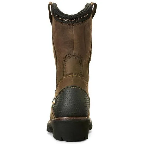 Ariat Men's Powerline 11" Comp Toe WP 400G Insulated Wellington Work Boot- Brown - 10018569