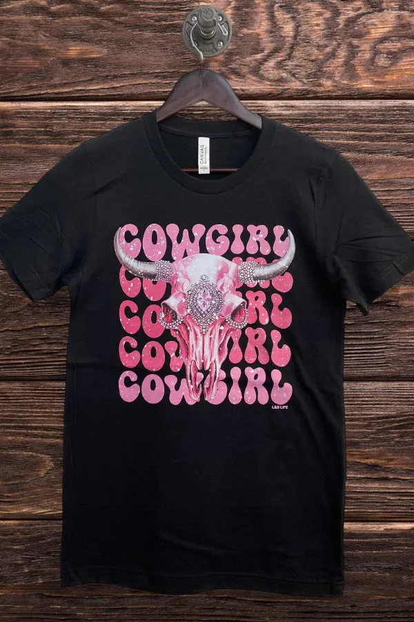 BC DTF BLING COWGIRL - BLACK