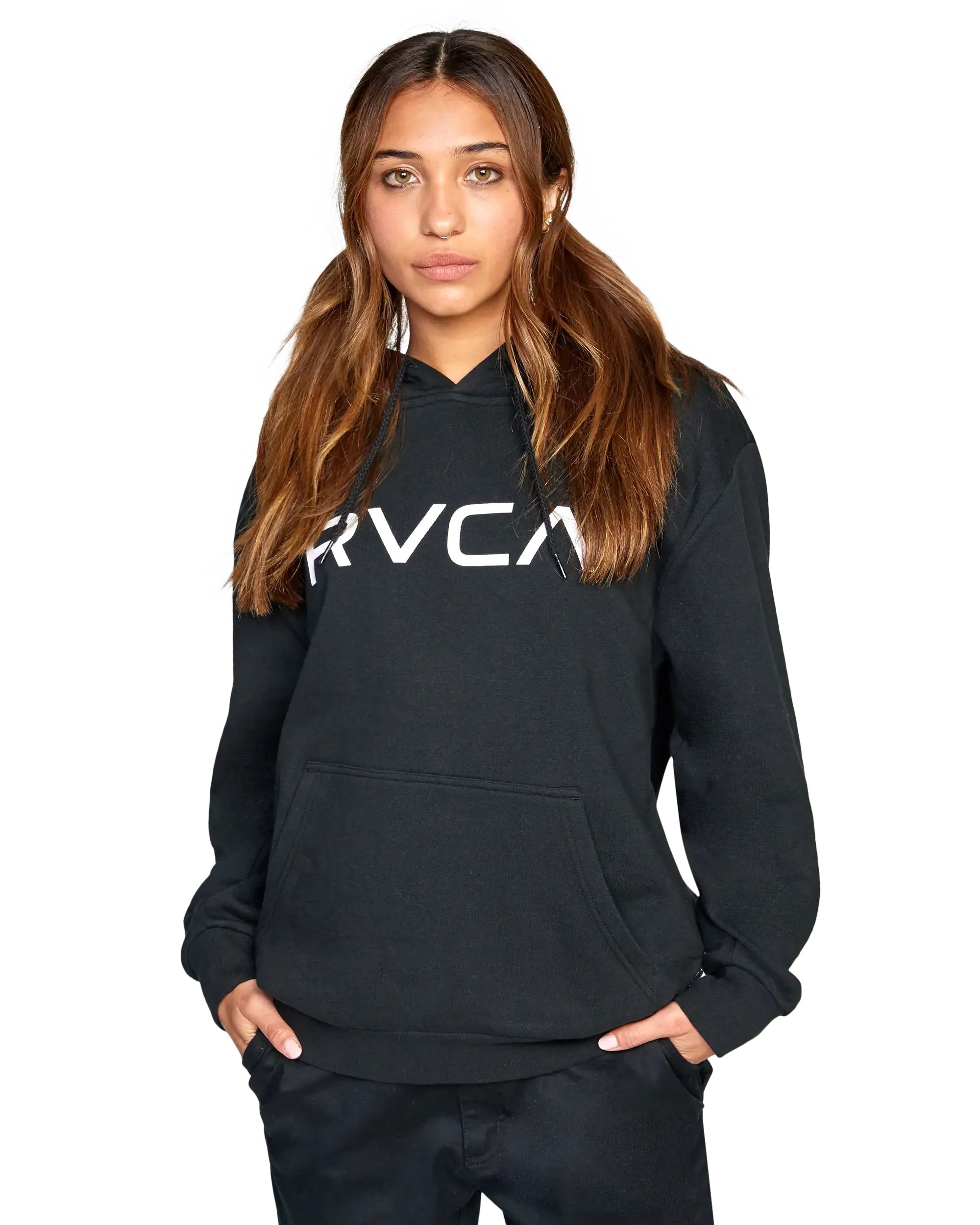 Big RVCA Hoodie in Black