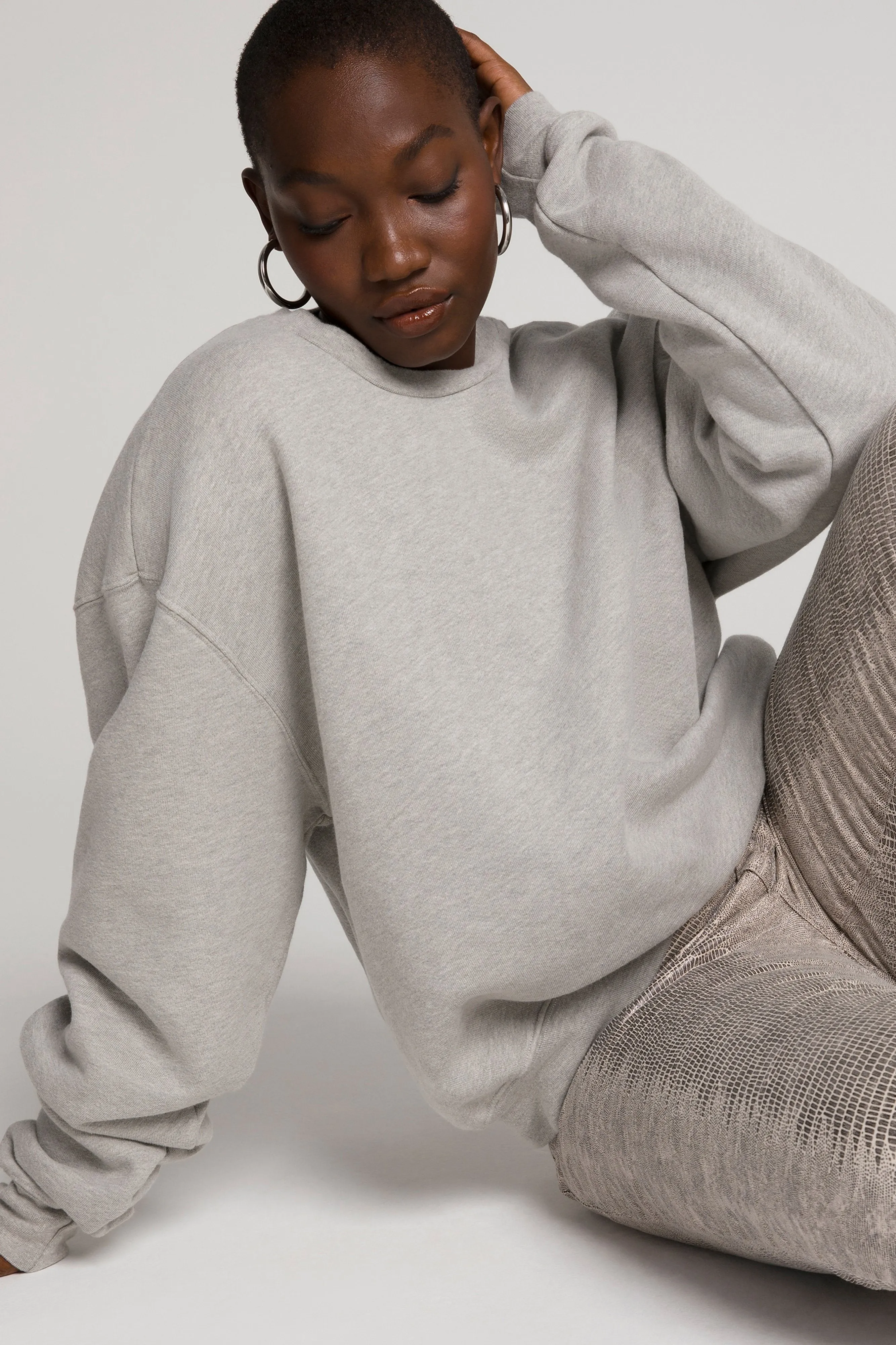 BOYFRIEND SWEATSHIRT | HEATHER GREY001