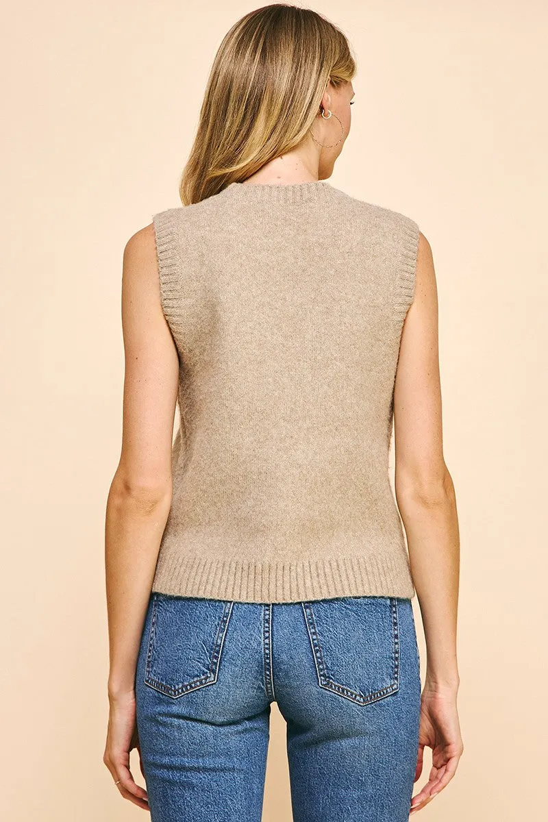 Camille Sleeveless Sweater Top