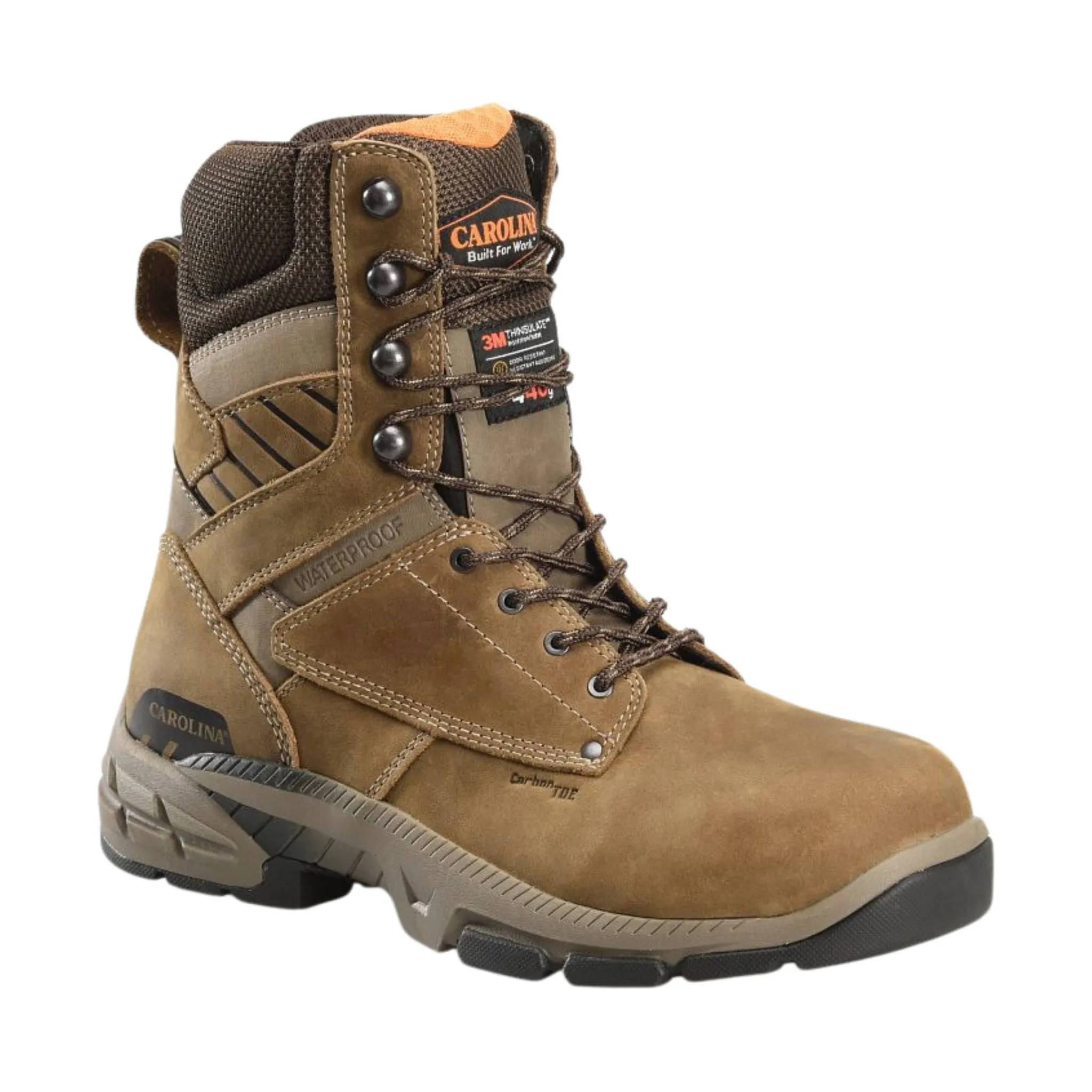 Carolina Men's Duke 8 Inch Carbon Composite Toe Insulated Waterproof Work Boots - Dark Brown