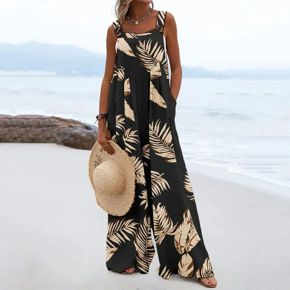 Casual Sling Wide-Leg Jumpsuit