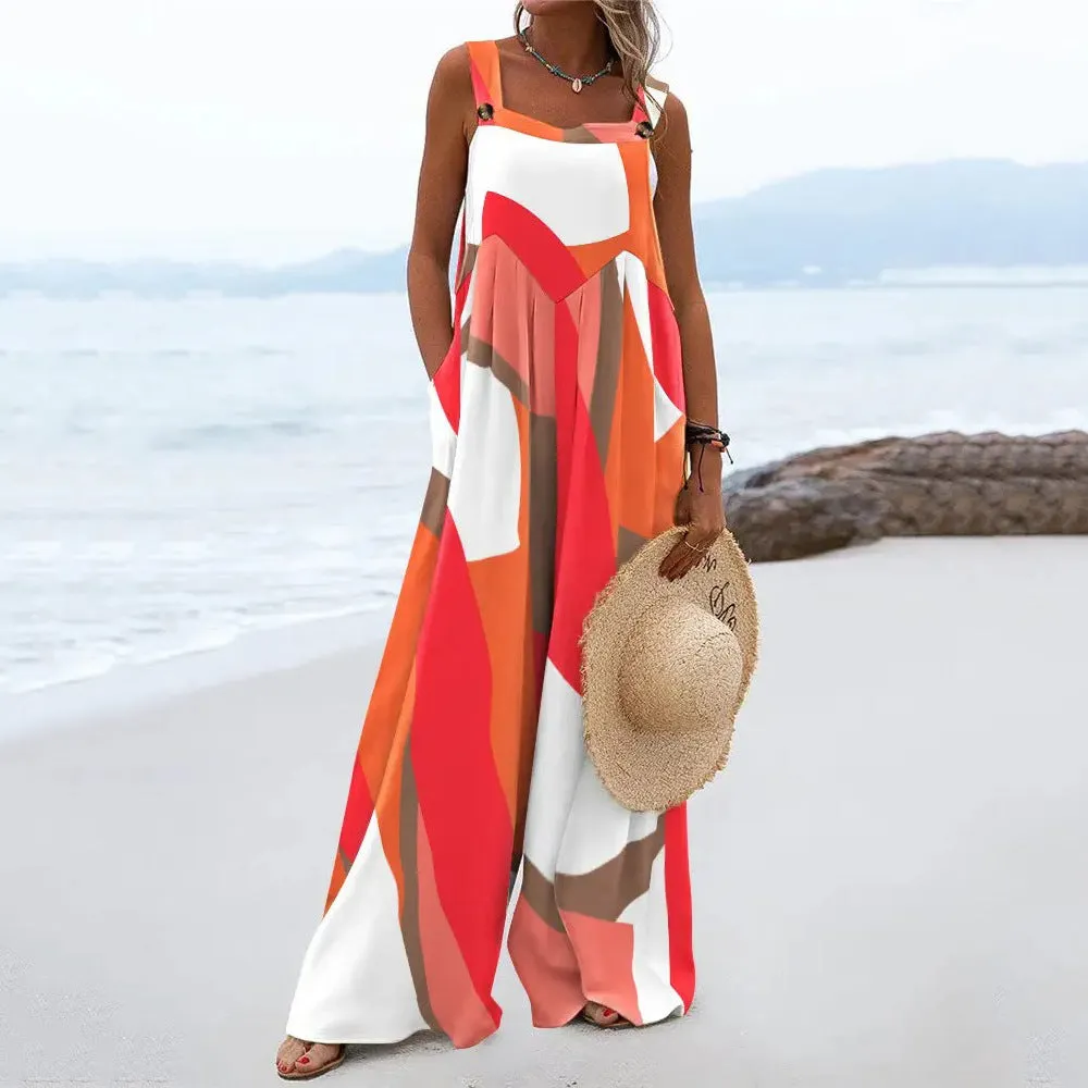 Casual Sling Wide-Leg Jumpsuit