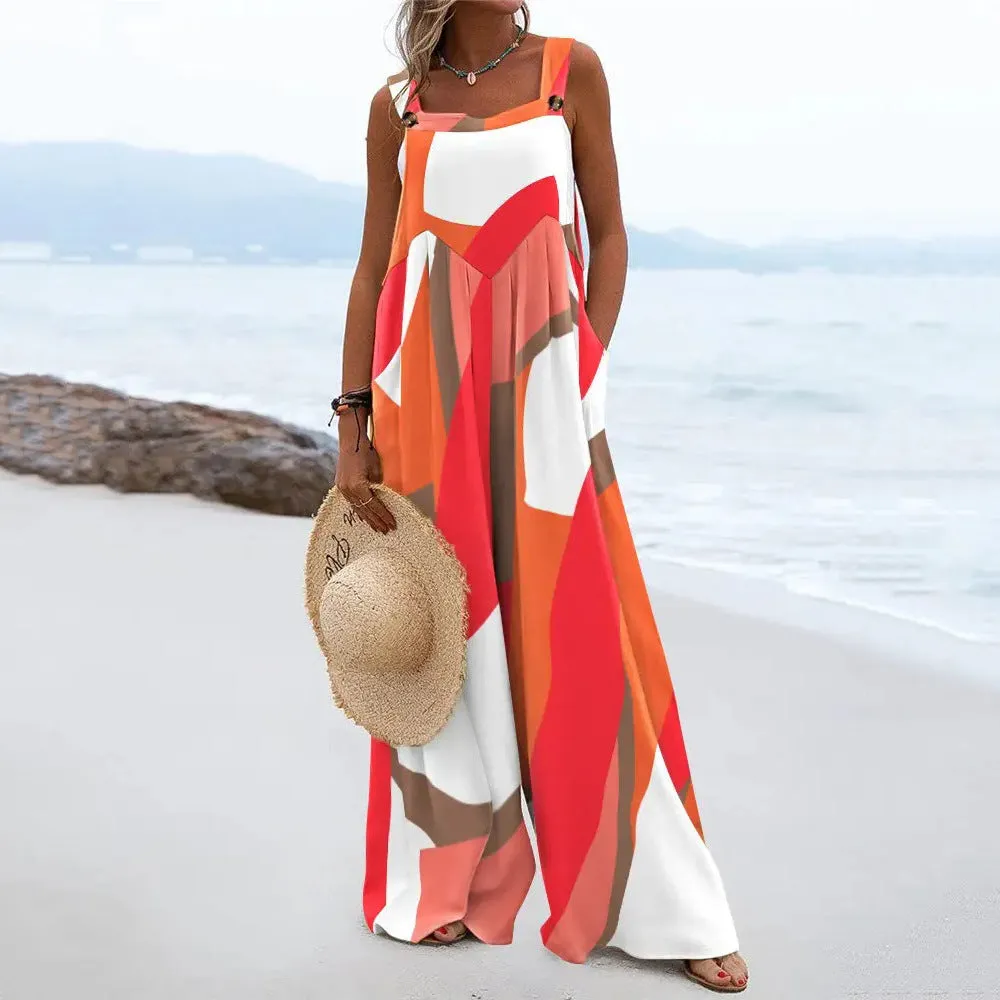 Casual Sling Wide-Leg Jumpsuit