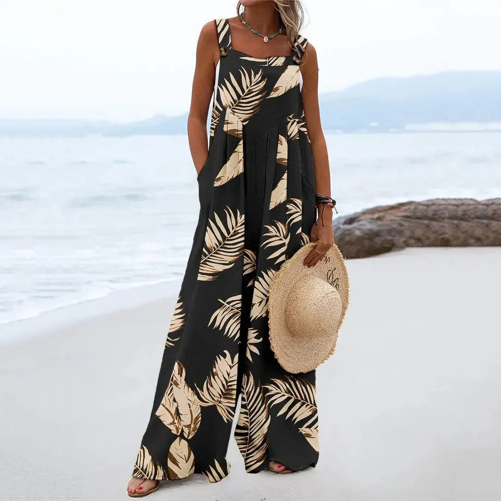 Casual Sling Wide-Leg Jumpsuit