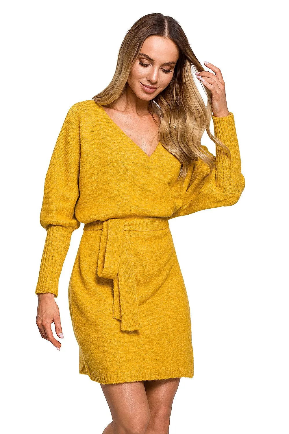 Chic Adjustable Tie Sweater Dress