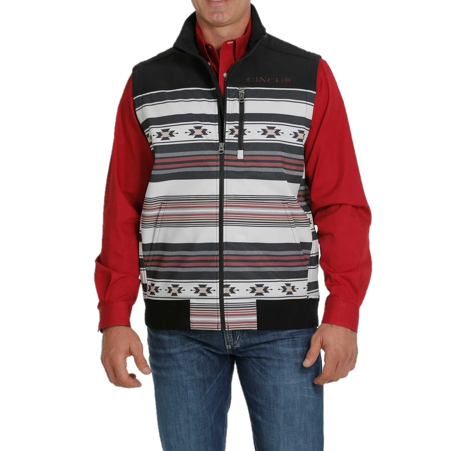 Cinch Men's Southwest Print Multi-Color Bonded Vest MWV1545002