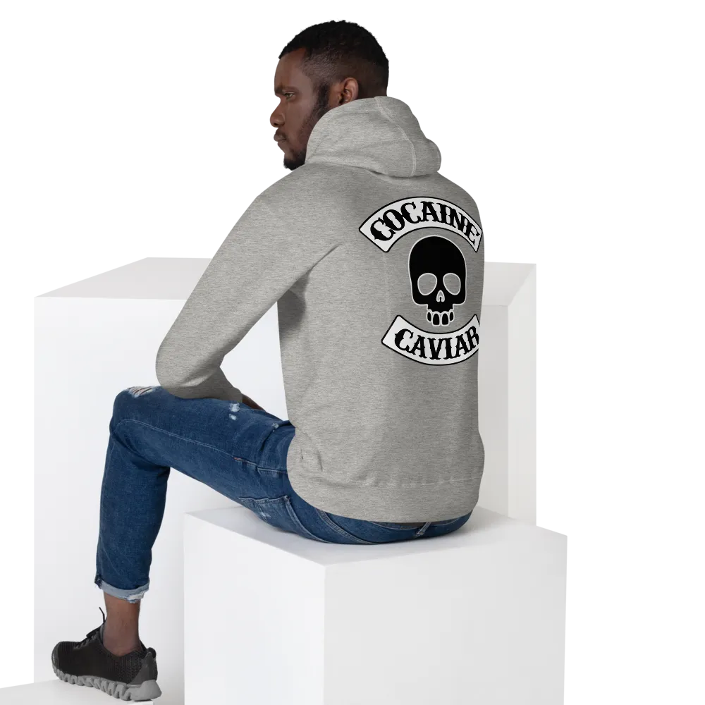 COCAINE  & CAVIAR CROSS BONES SKULL HOODIE