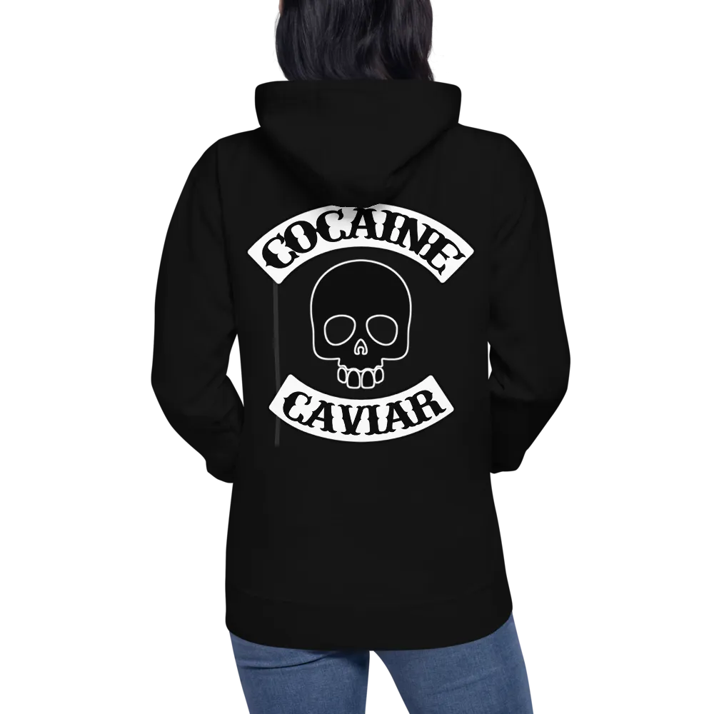 COCAINE  & CAVIAR CROSS BONES SKULL HOODIE