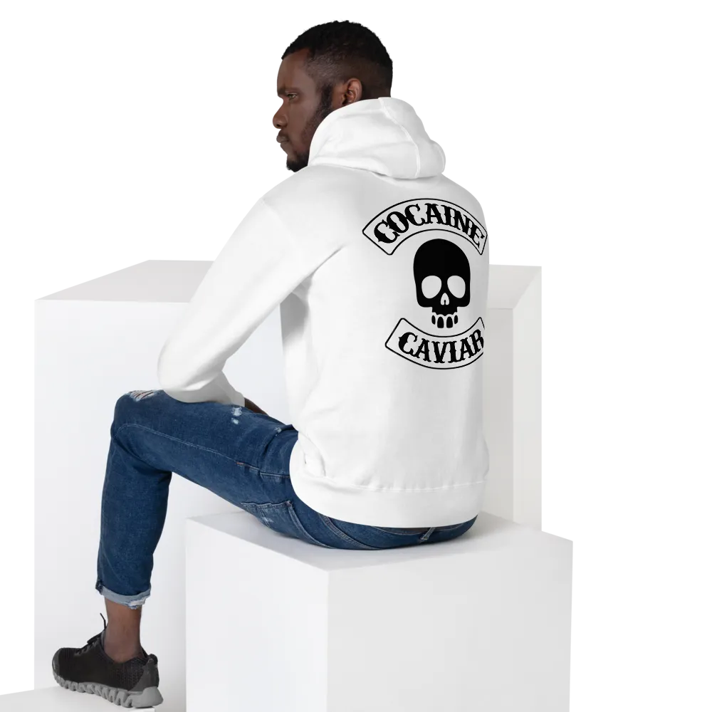 COCAINE  & CAVIAR CROSS BONES SKULL HOODIE