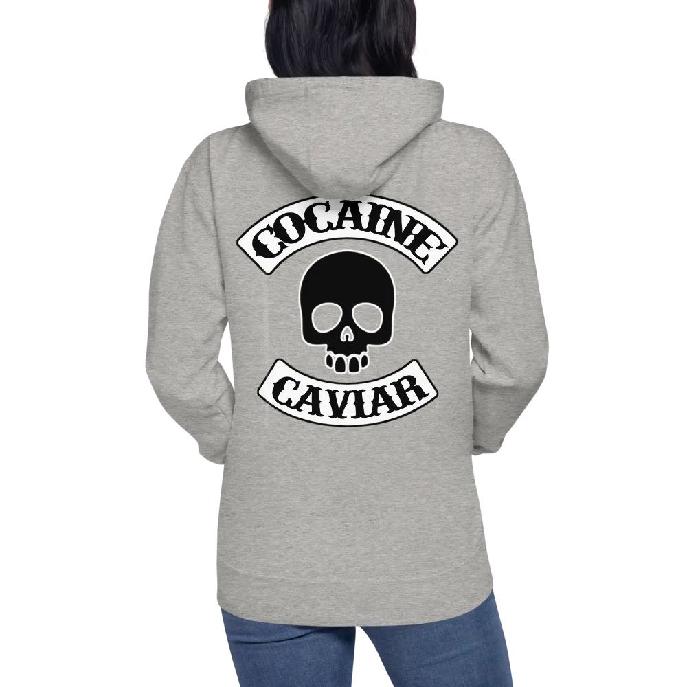 COCAINE  & CAVIAR CROSS BONES SKULL HOODIE