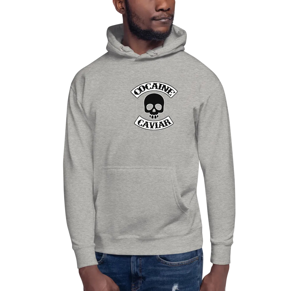 COCAINE  & CAVIAR CROSS BONES SKULL HOODIE