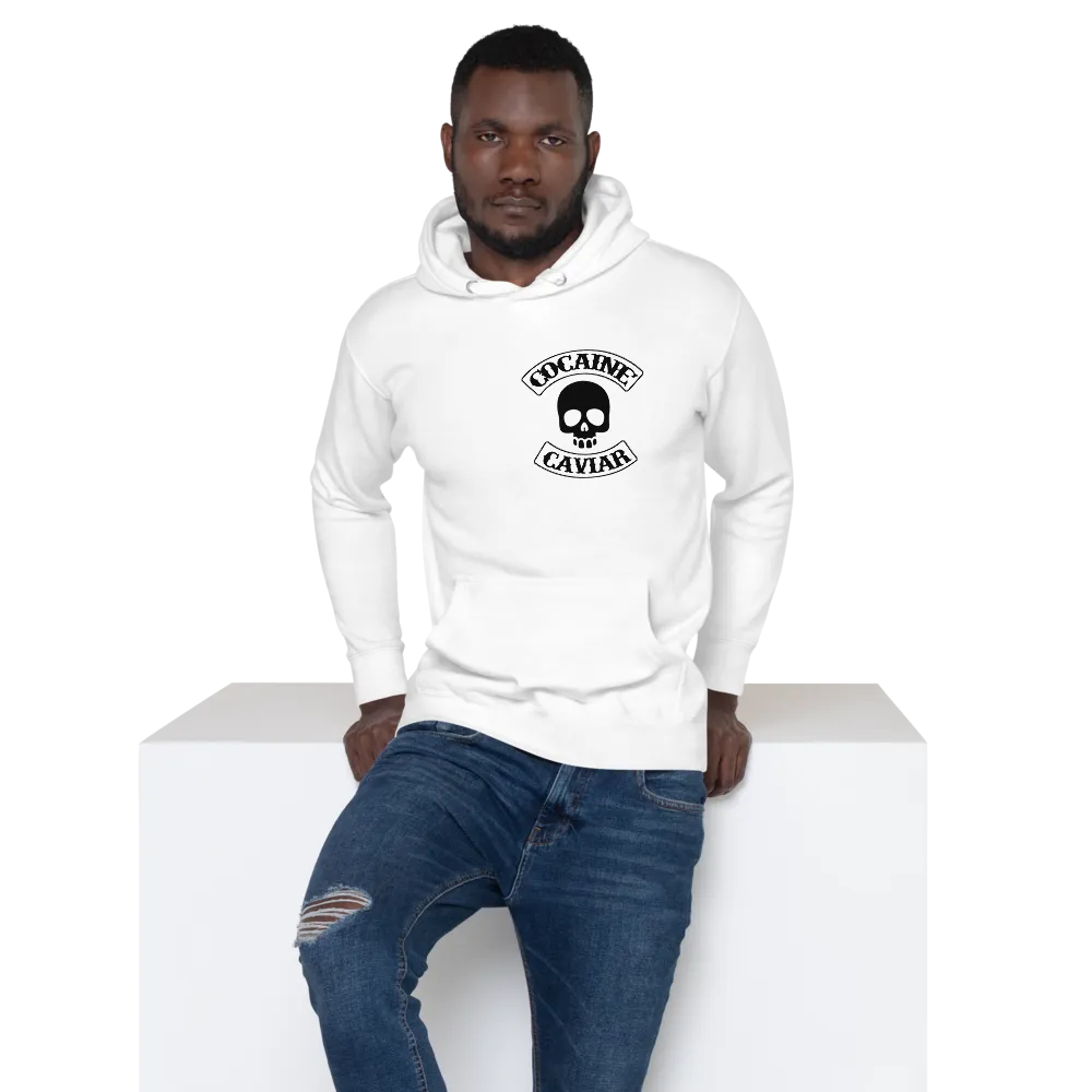 COCAINE  & CAVIAR CROSS BONES SKULL HOODIE