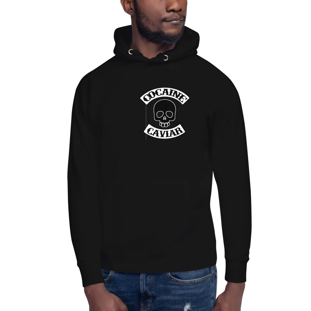 COCAINE  & CAVIAR CROSS BONES SKULL HOODIE