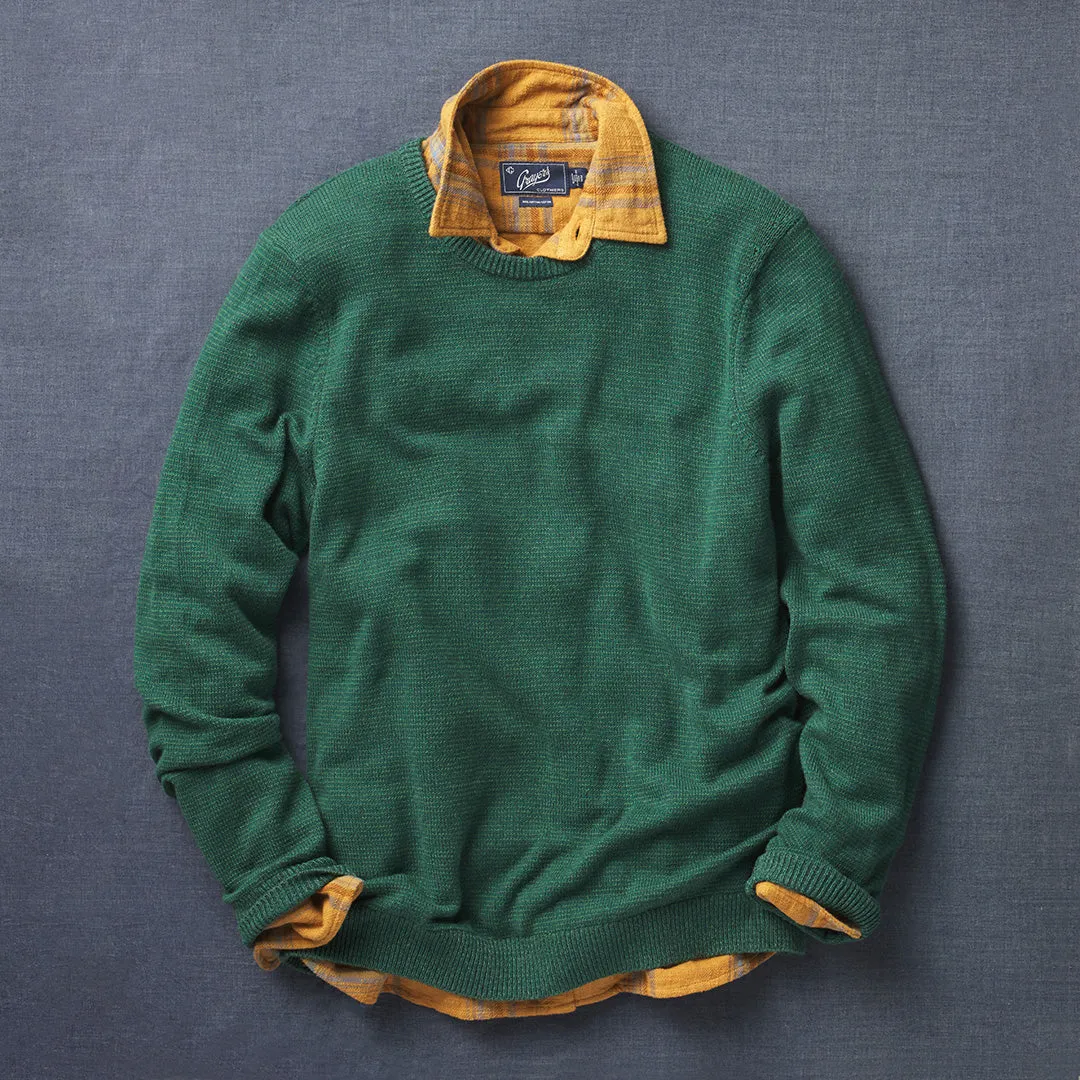 Collegiate Cotton Rich  Crew - Forest