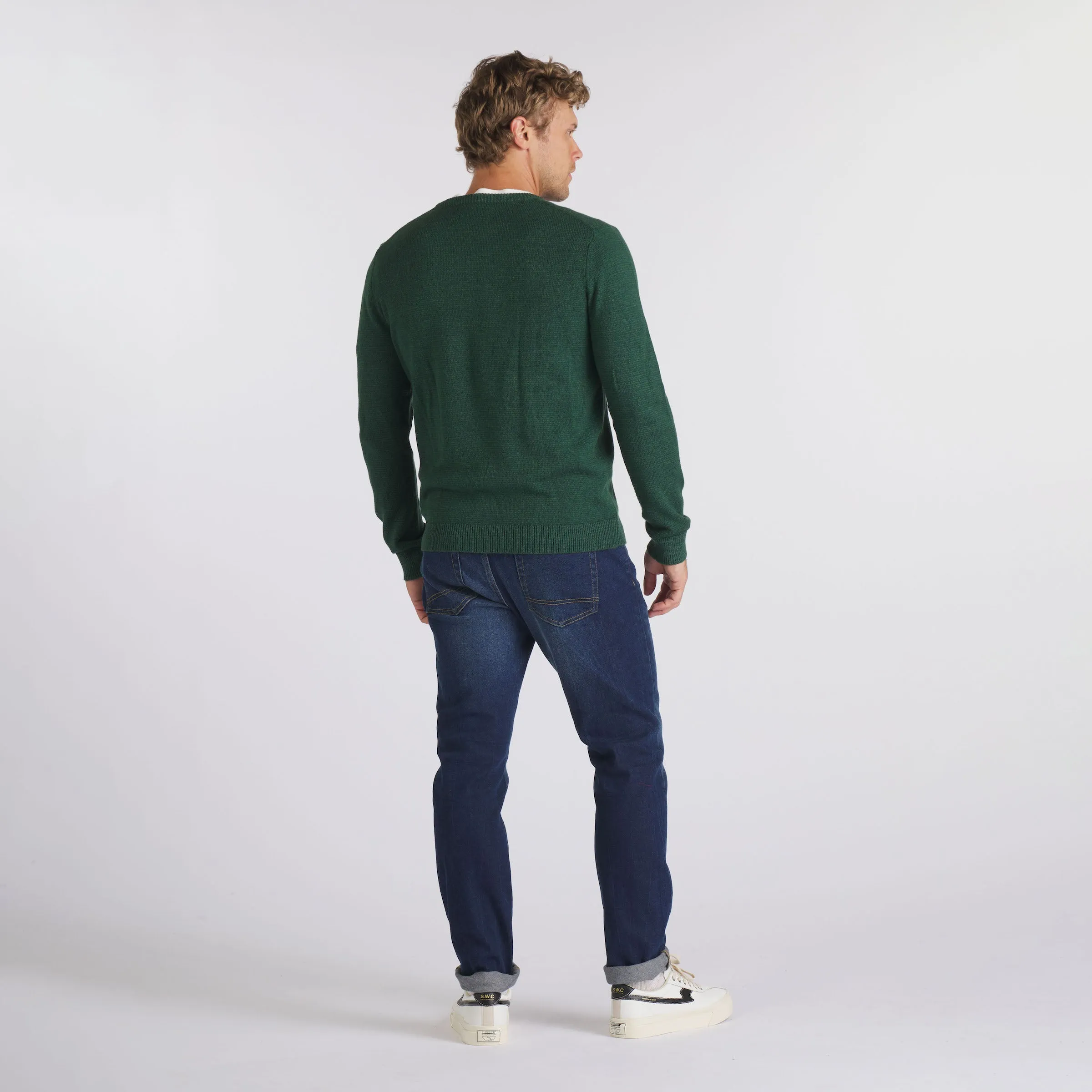 Collegiate Cotton Rich  Crew - Forest