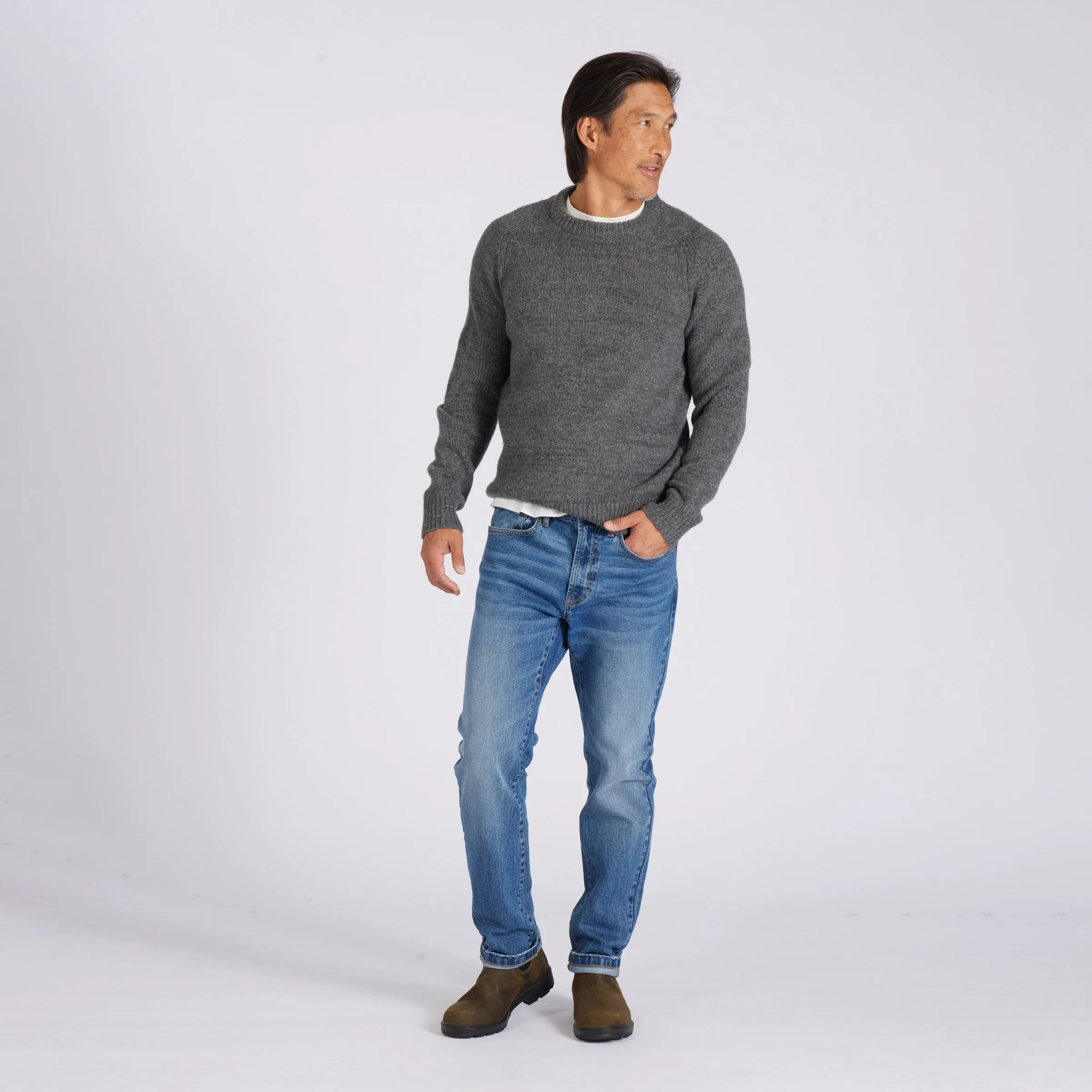 Collegiate Sweater Crew - Charcoal