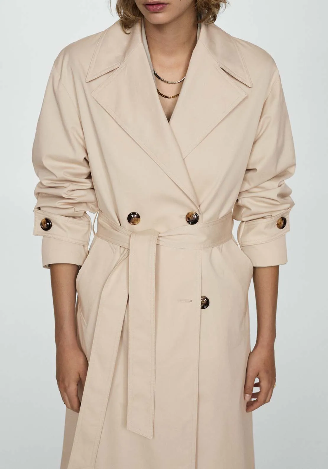 Double-button trench coat - Light Beige