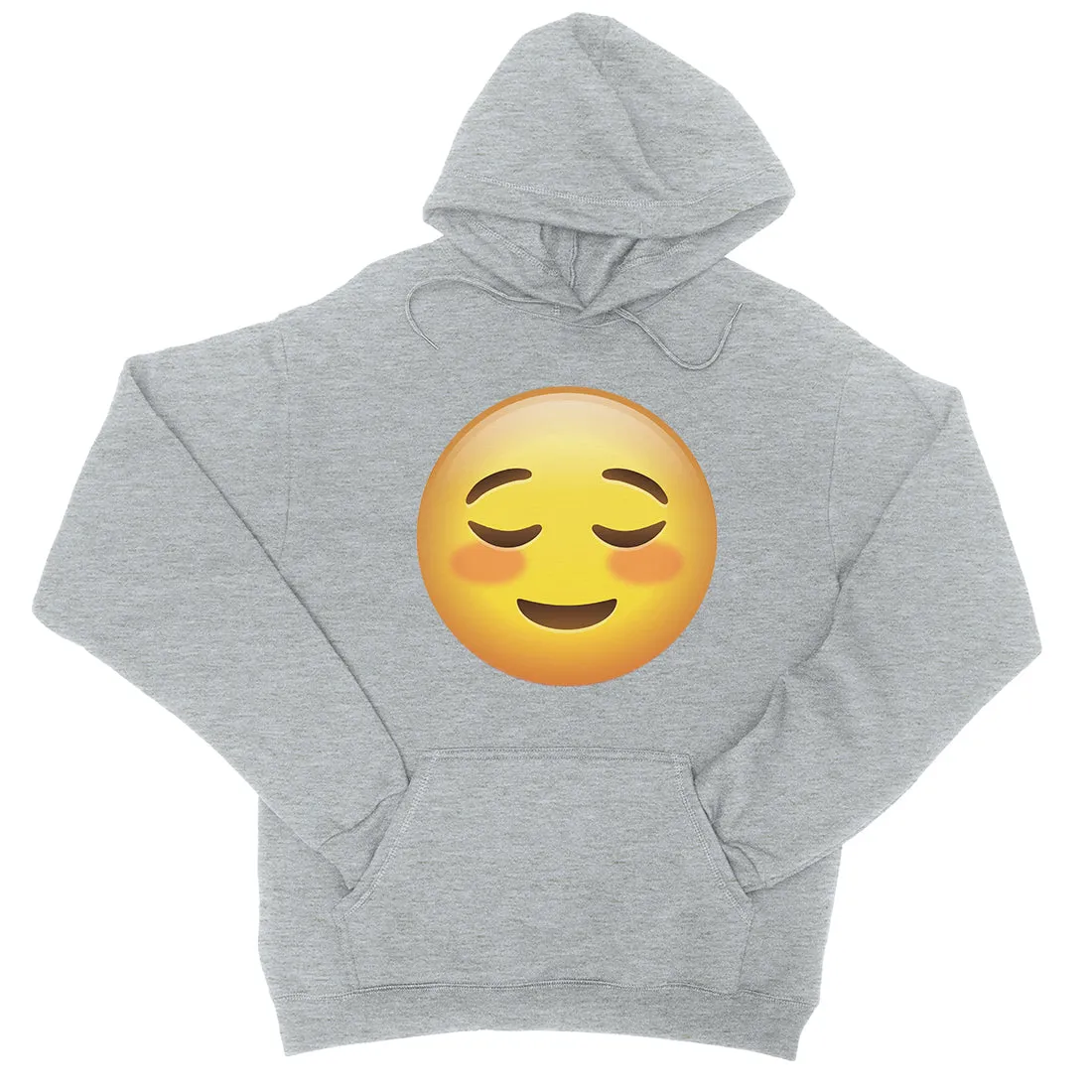 Emoji-Blush Unisex Pullover Hoodie Shy Sweet Thoughtful Friend Gift