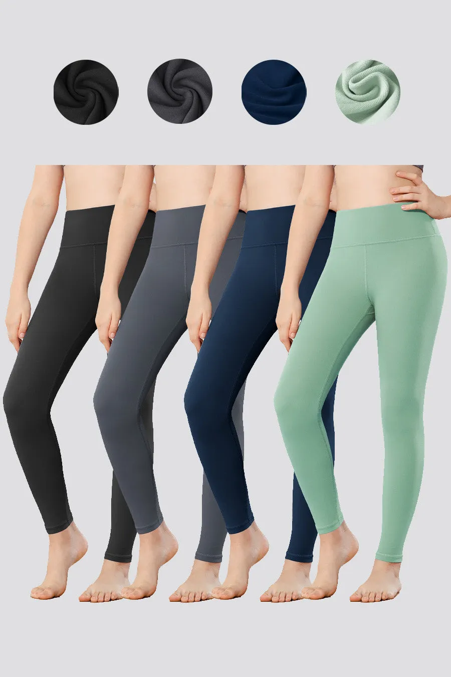 Girl's Luxuriously Workout Leggings 2-pack｜3-Pack｜4-Pack