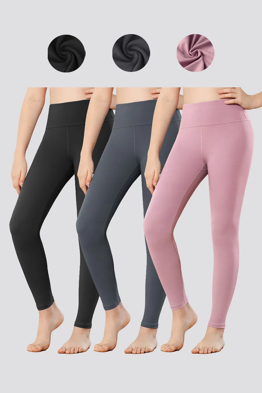 Girl's Luxuriously Workout Leggings 2-pack｜3-Pack｜4-Pack