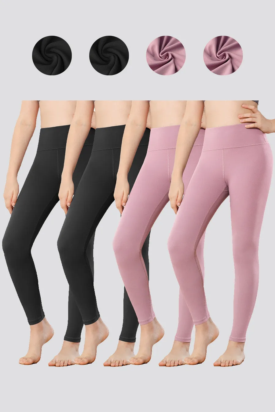 Girl's Luxuriously Workout Leggings 2-pack｜3-Pack｜4-Pack