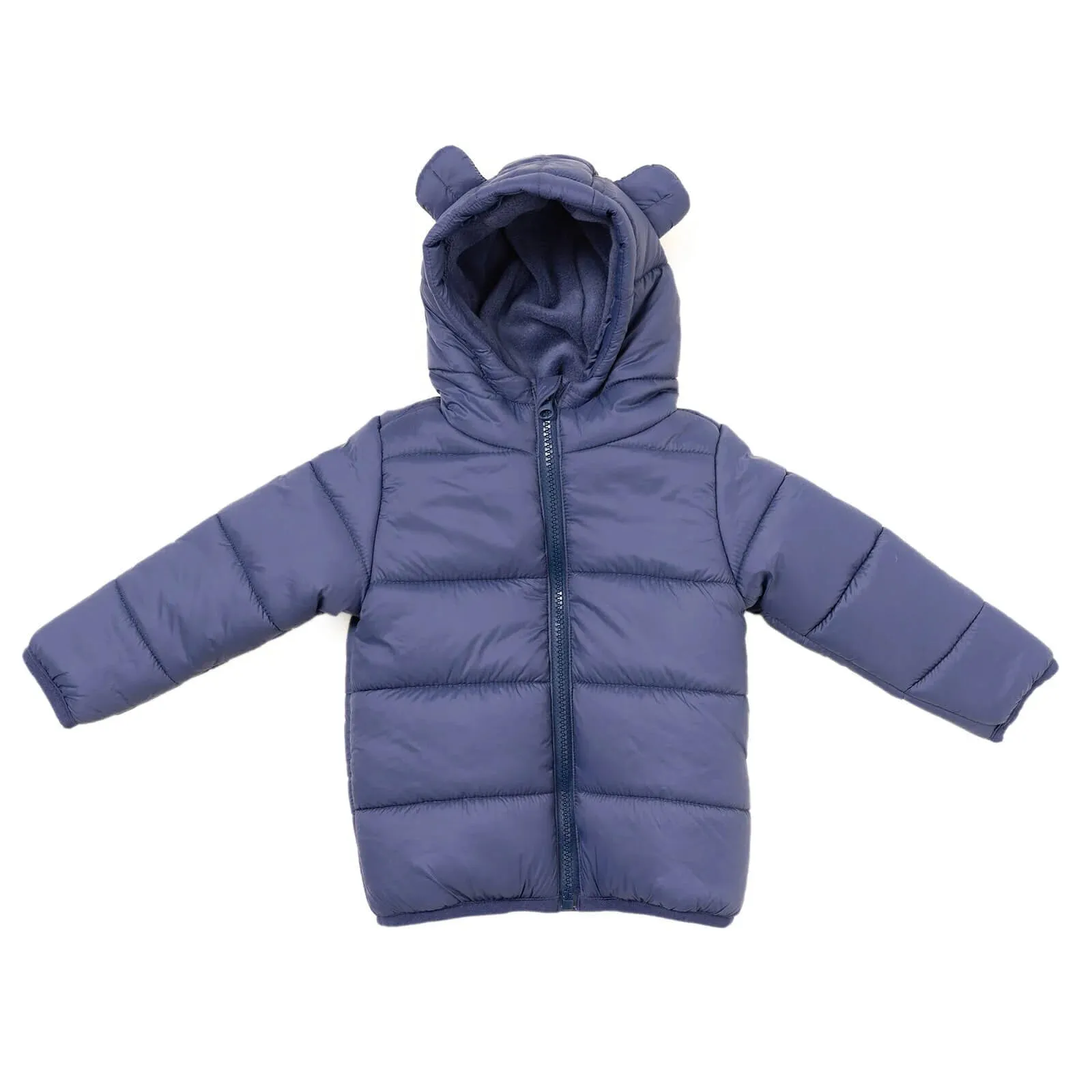 HelloBaby Basic Eared Hoodie Coat - Navy Blue