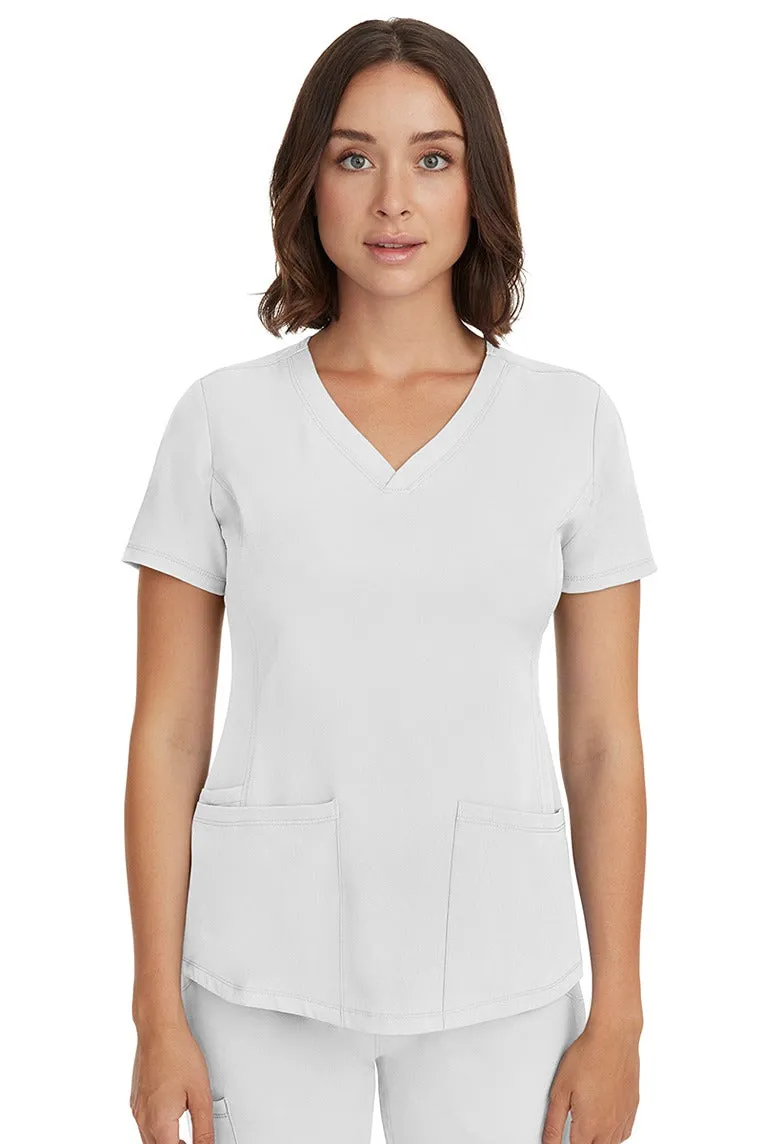 HH Works Women's Scrub Set Monica Top & Petite Rebecca Pant | White