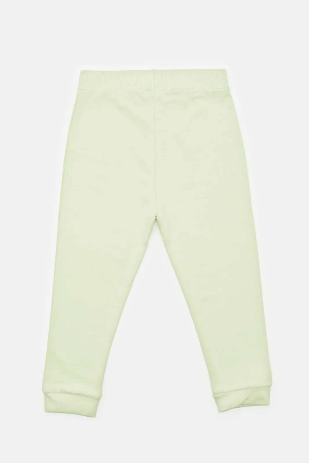 Infant Boys Green Plain Active Pants