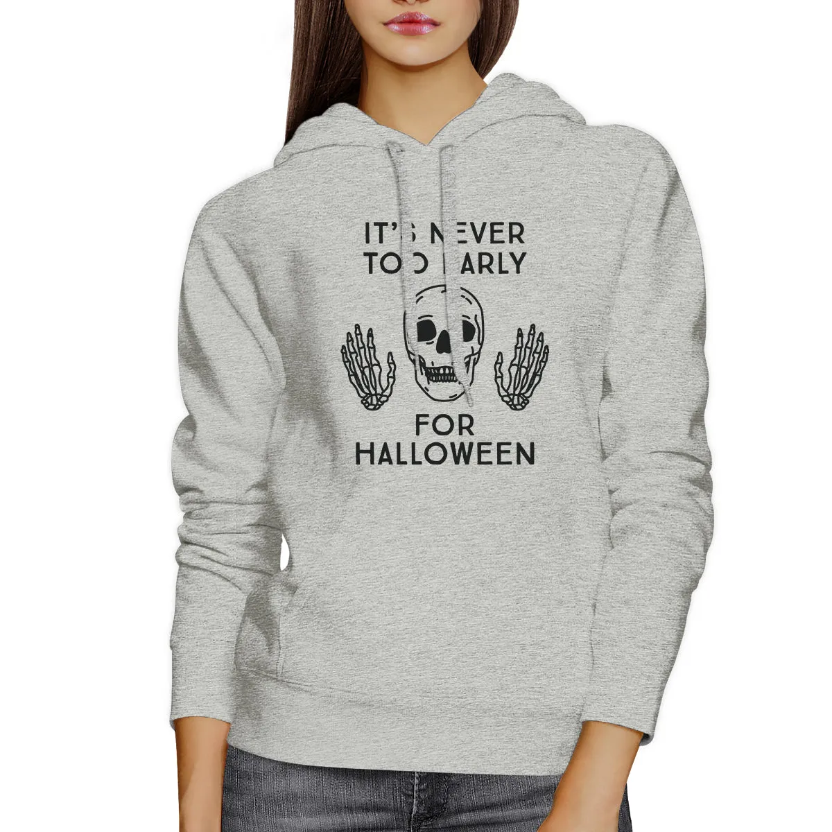 It's Never Too Early For Halloween Grey Hoodie