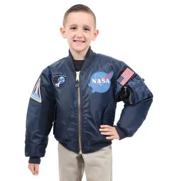 Kids MA-1 Flight Jacket With Patches