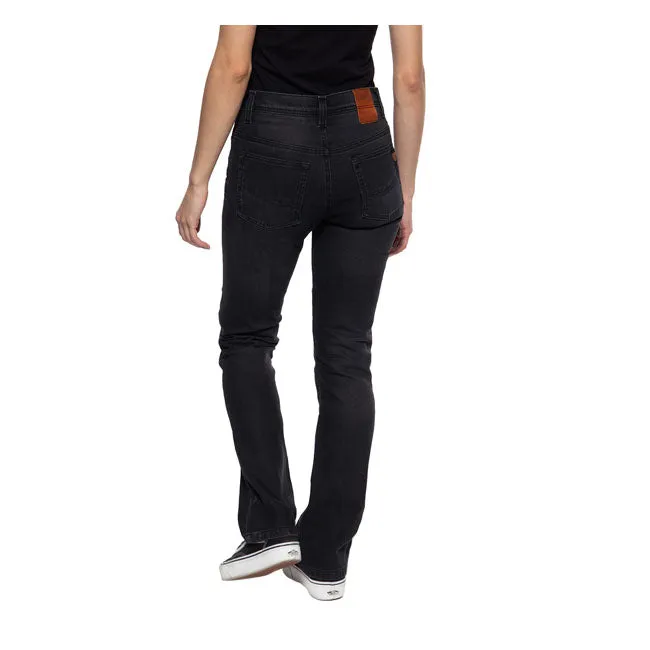 King Kerosin Queen Kerosin Kustombuilt Motor Gear Ladies Jeans Black Wash