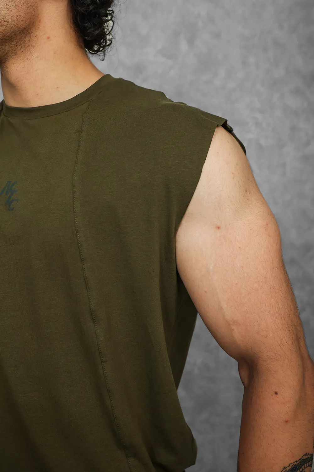 Legacy Cut Off Tank - Dark Olive