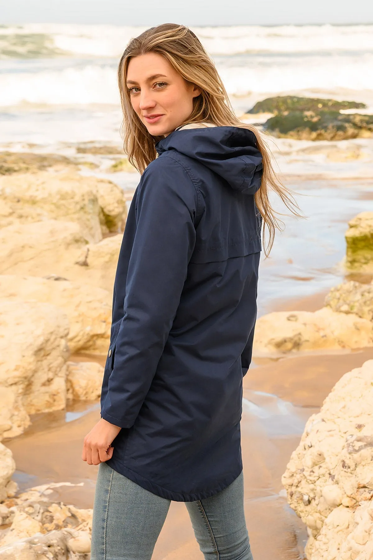 Long Beachcomber Jacket - Navy