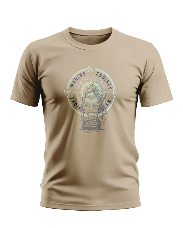 Marine Cruises Compass Style Soft Cotton T-shirt