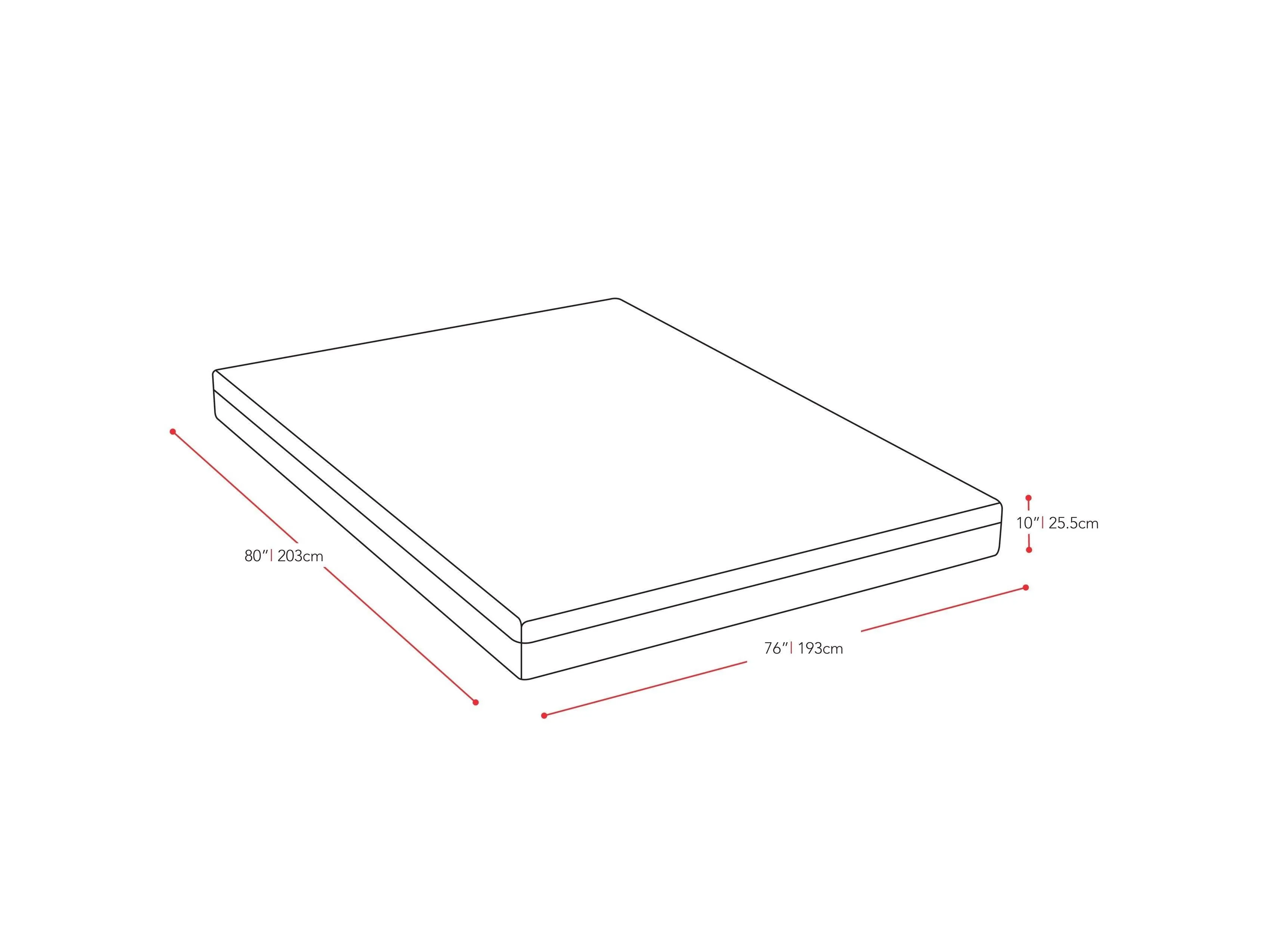 Memory Foam Mattress, King 10"