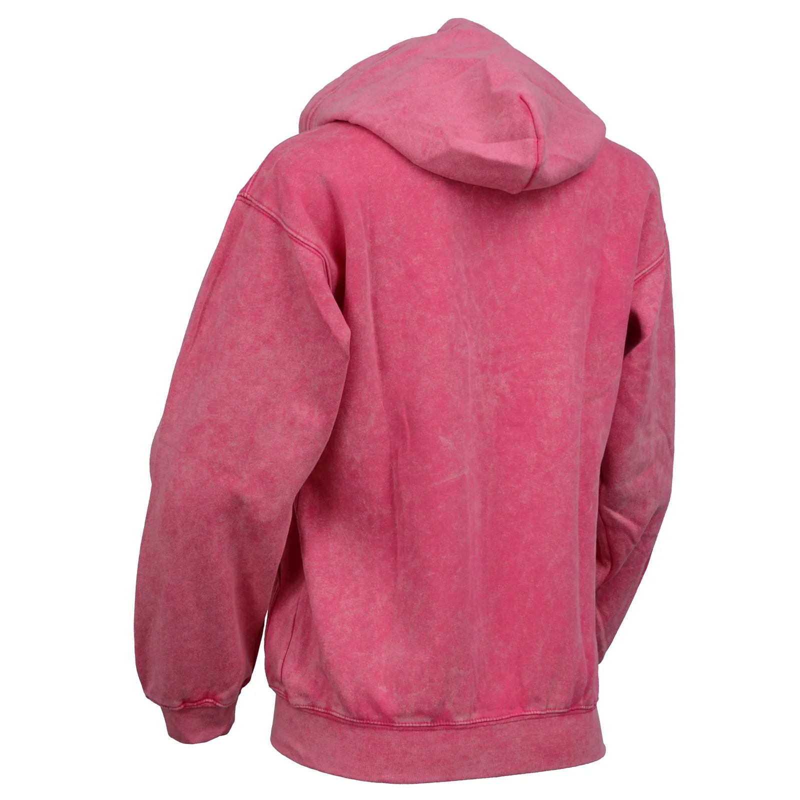 Milwaukee Leather MNG21620 Women's Distressed Pink Sweatshirt Full Zip