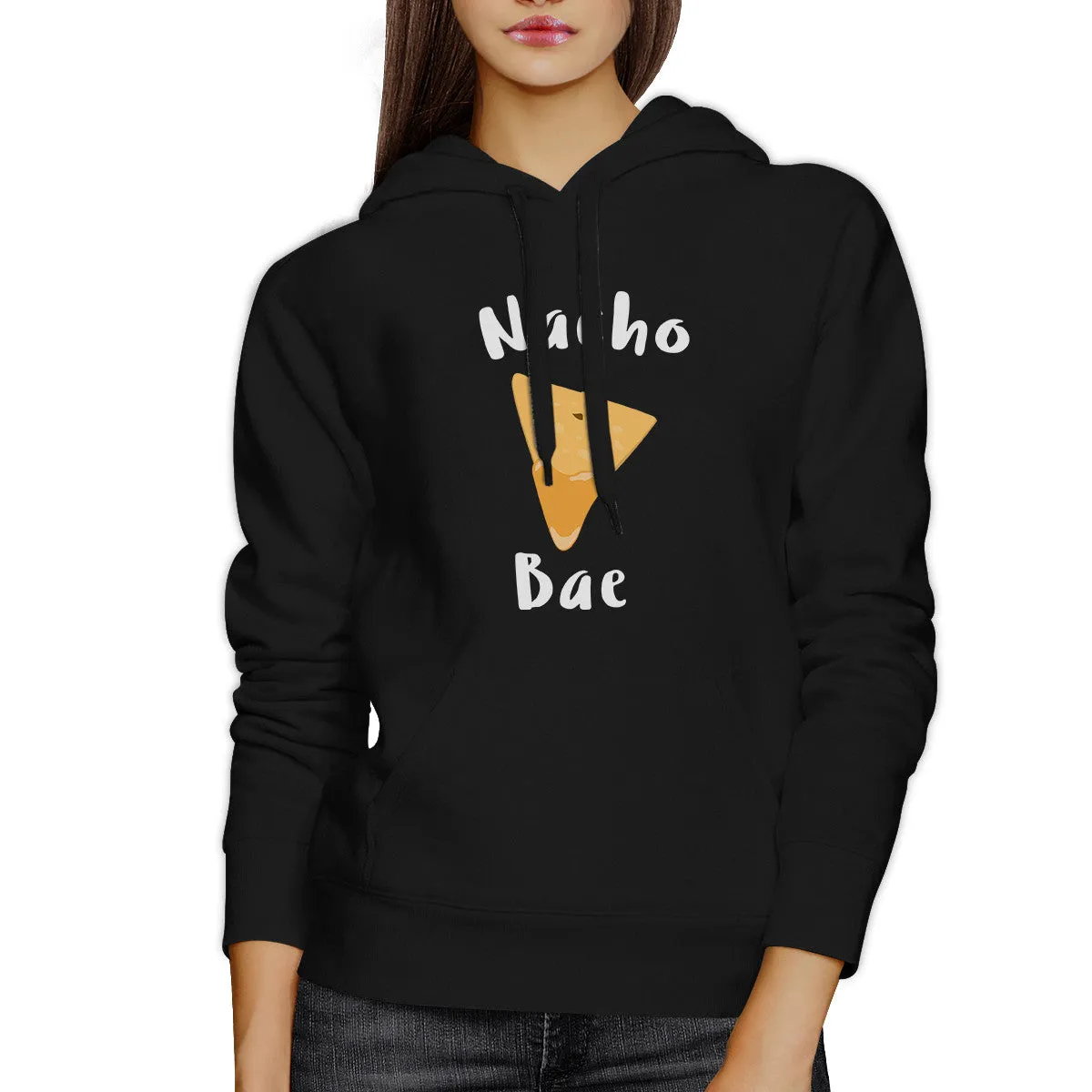 Nacho Bae Unisex Black Hoodie Cute Graphic Funny Gift Food Lovers