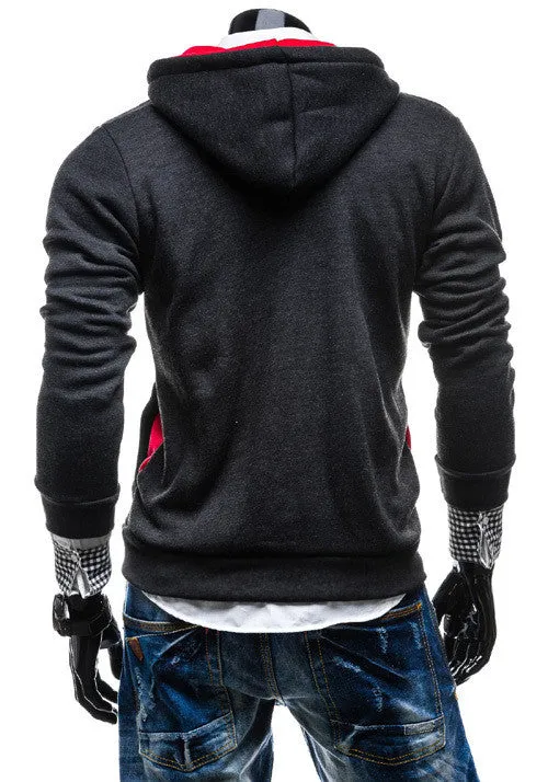 New hot men sweatshirt hoodies zipper design mens sport jacket hoody coat