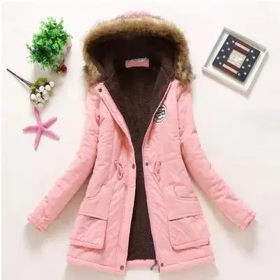 new winter military coats women cotton wadded hooded jacket medium-long casual parka thickness  XXXL quilt snow outwear