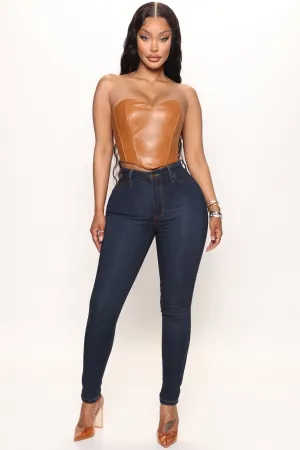 Petite Classic High Waist Skinny Jeans - Dark Denim