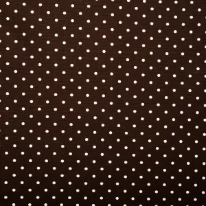 Printed Craft Canvas - TIC-TAC-TOE - Polka dots - Brown