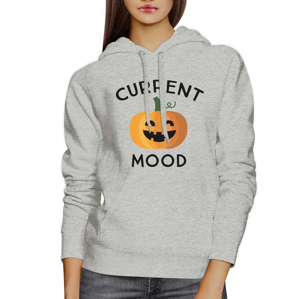 Pumpkin Current Mood Grey Hoodie