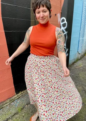 Retro Floral Skirt