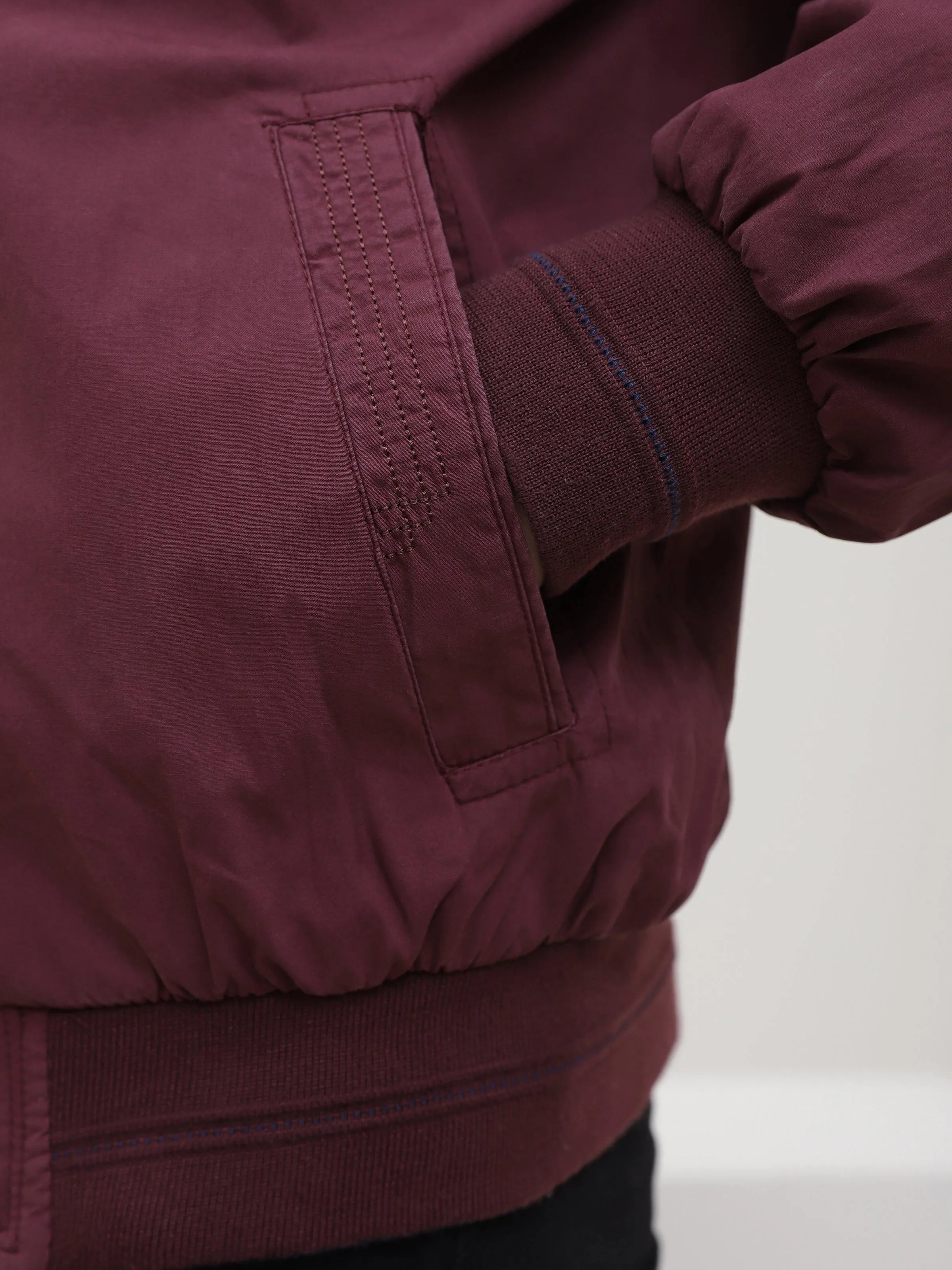 REVERSIBLE JACKET FULL SLEEVE MAROON