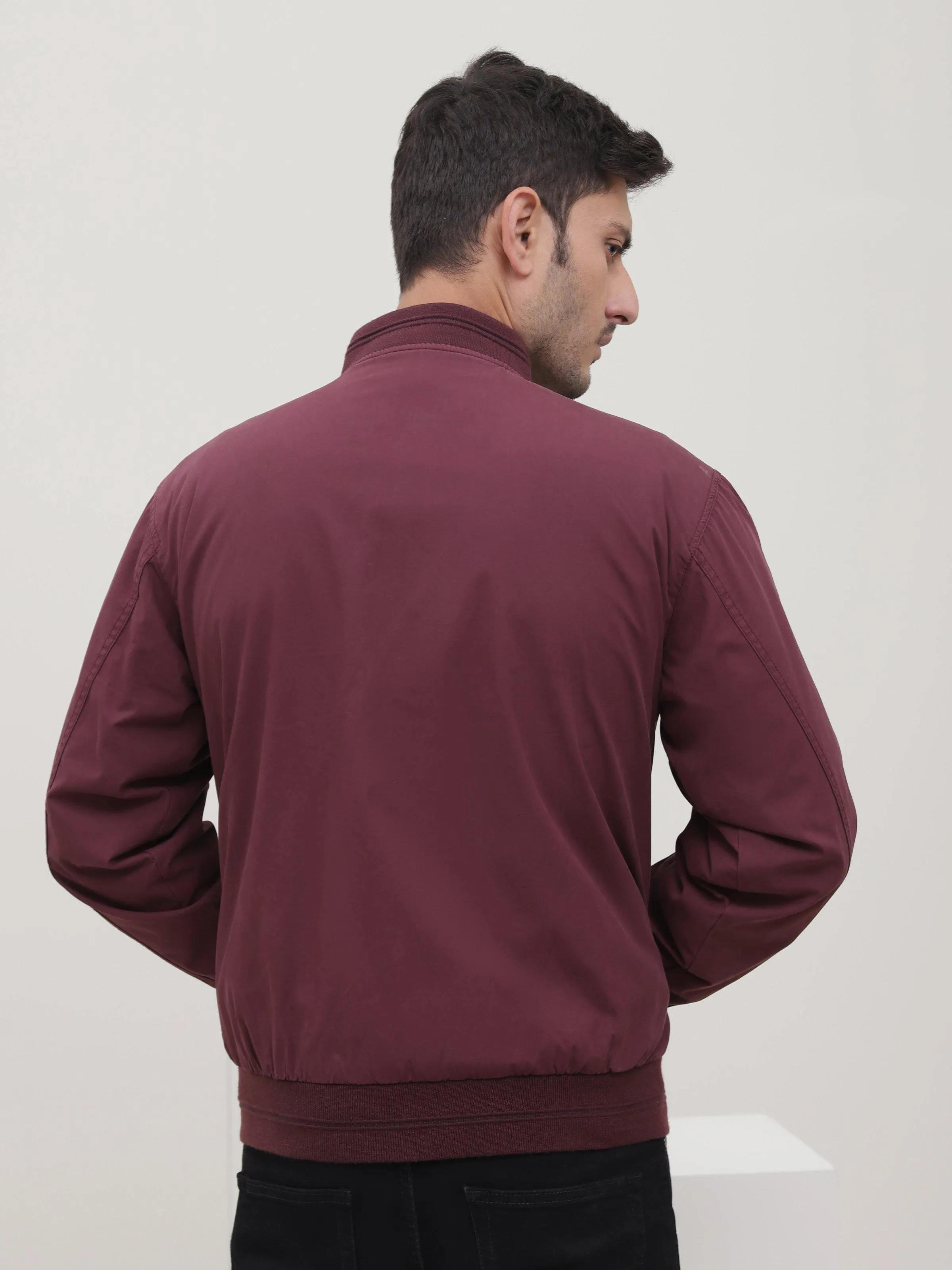 REVERSIBLE JACKET FULL SLEEVE MAROON