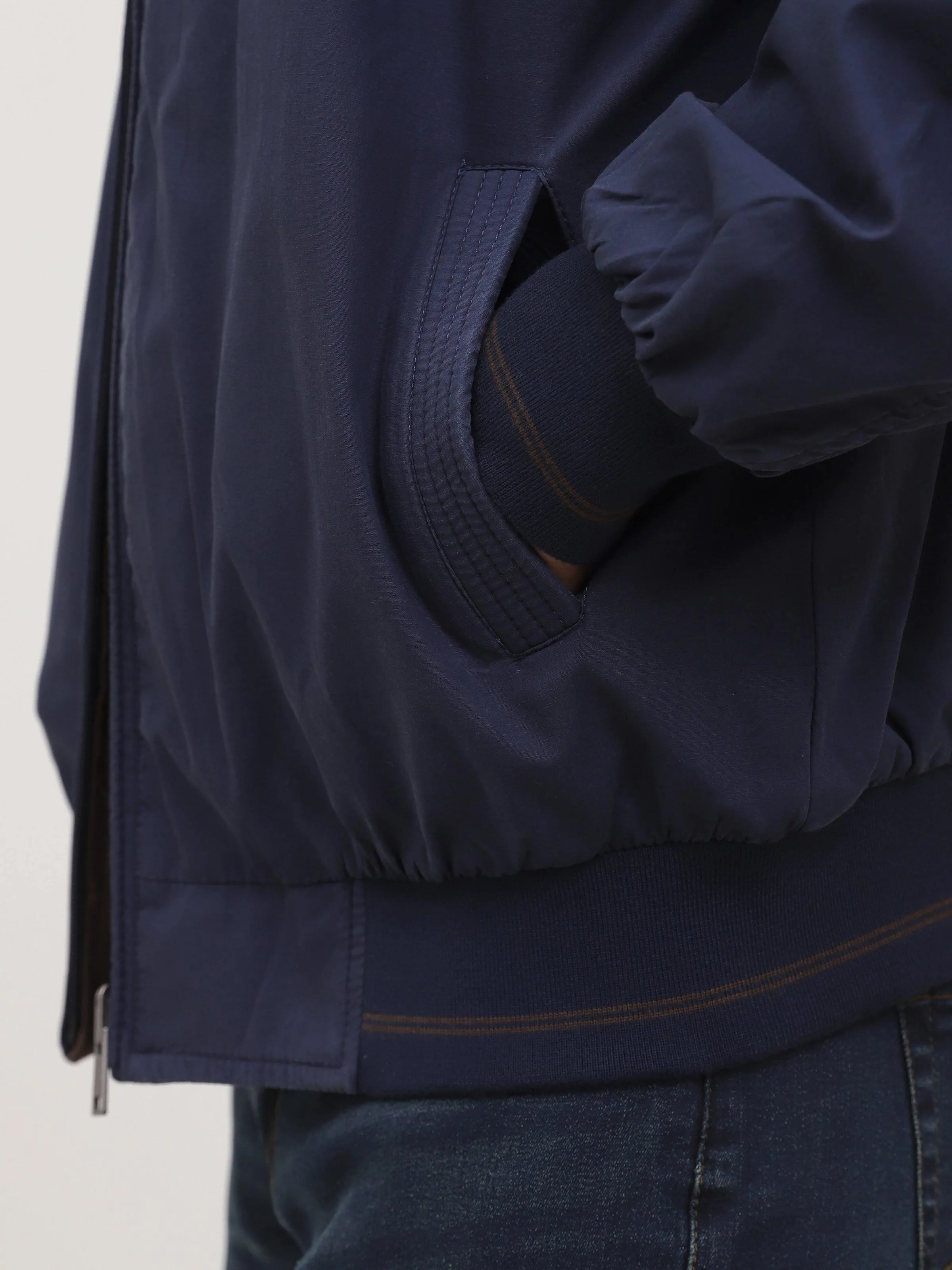 REVERSIBLE JACKET FULL SLEEVE NAVY